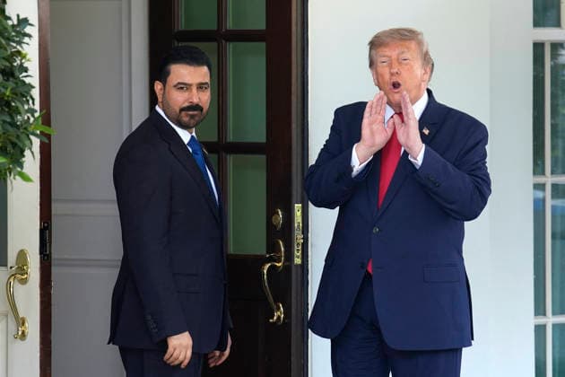 USA, Donald Trump empfängt Iraks Premierminister Ali al-Zaidi im Weißen Haus in Washington