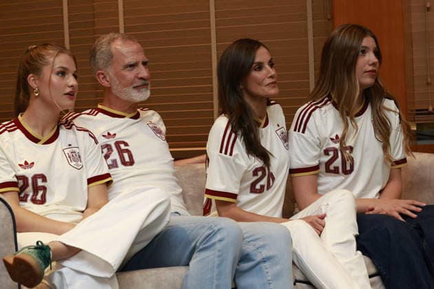 Royals, Spanische Königsfamilie verfolgen das Spiel Spanien - Frankreich