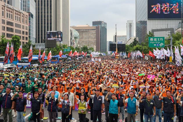 Südkorea, Generalstreik in Seoul