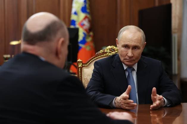 Russland, Wladimir Putin trifft Norilsk Nickel in Moskau