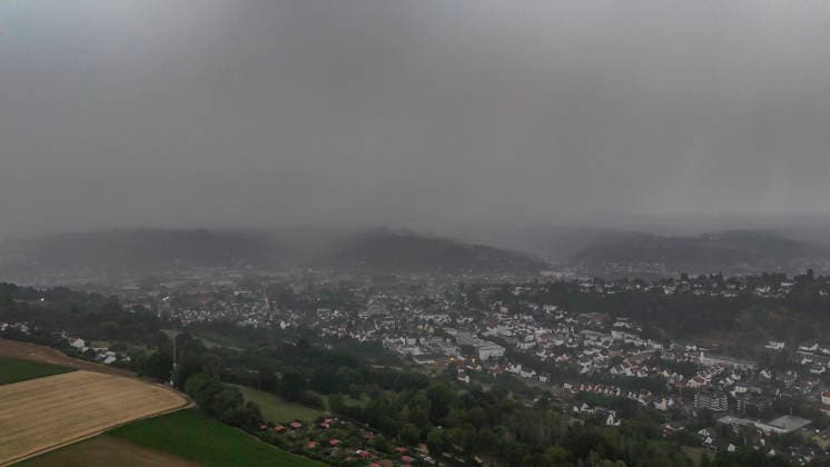 Baden-Württemberg, Unwetter in der Region Schwäbisch Gmünd