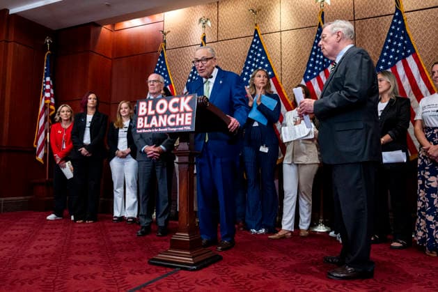 USA, Pressekonferenz der Demokraten zur Nominierung von Todd Blanche als Justizminister in Washington