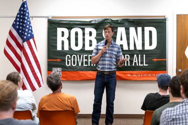 USA, Rob Sand Wahlkampf in Corning, Iowa