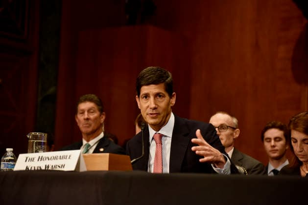 USA, Kevin Warsh bei Senatsanhörung in Washington