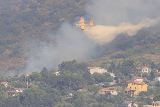 Italien, Waldbrände auf Sizilien