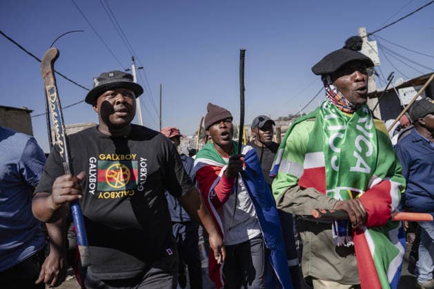 Südafrika, Protest gegen Migranten in Johannesburg
