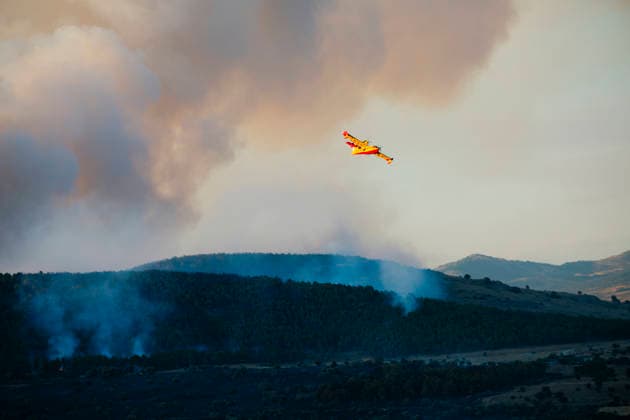 Spanien, Waldbrand bei Madrid