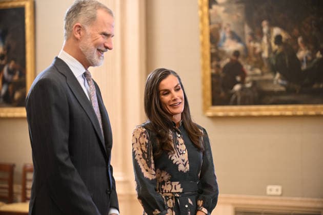 Royals, Felipe und Letizia von Spanien während eines Empfangs in Madrid