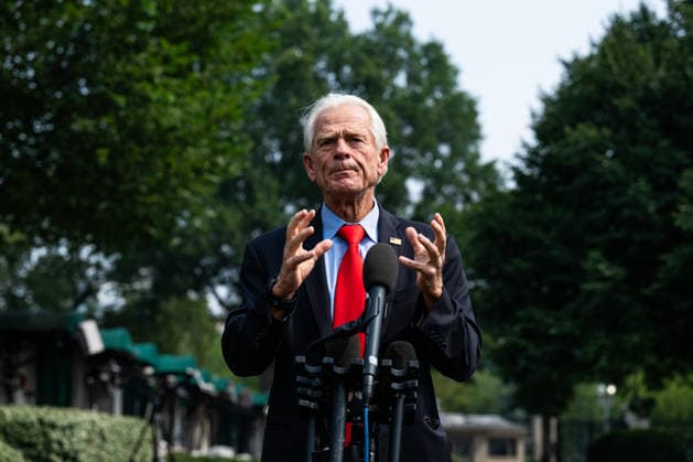 USA, Peter Navarro Pressestatement in Washington