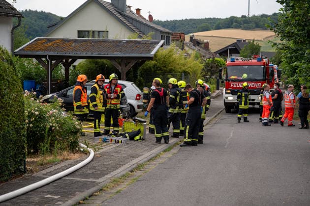Hessen, Brand in Wohnhaus in Mühltal