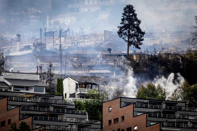 Norwegen, Großbrand in Drammen