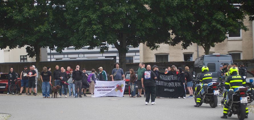 Schleswig-Holstein, Demonstration gegen Protest von Projekt M1llion in Flensburg