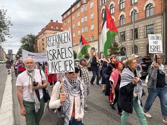 Schweden. Pro-palästinenschische Demonstration in Stockholm