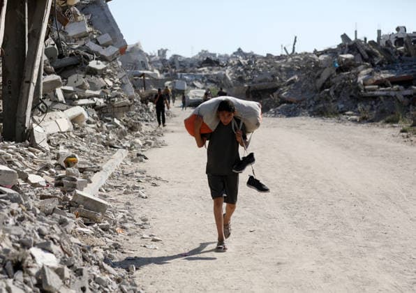 Nahostkonflikt, Gaza, Einwohner verlassen den Stadtteil al-Zeitoun in Gaza-Stadt