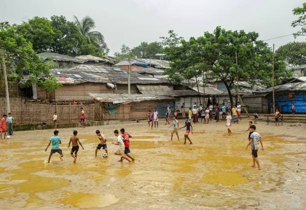 Bangladesch, Monsun bedroht Rohingya-Flüchtlingslager in Cox s Bazar