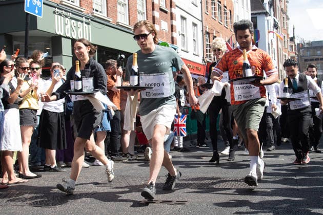 London, Soho Waiters Race