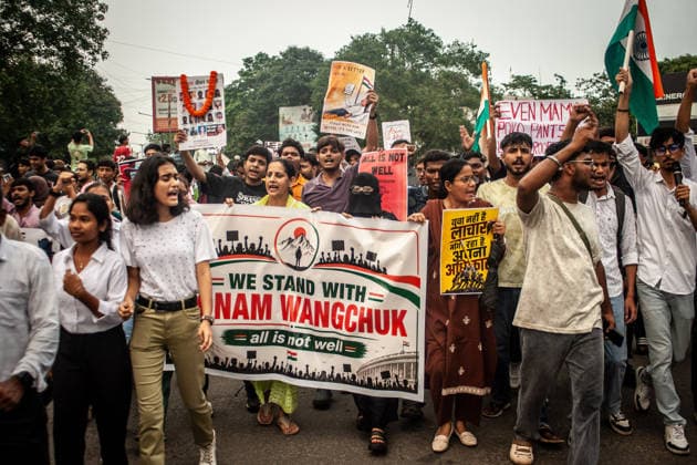 Indien, Protest für Umweltschützer Sonam Wangchuk in Jamshedpur