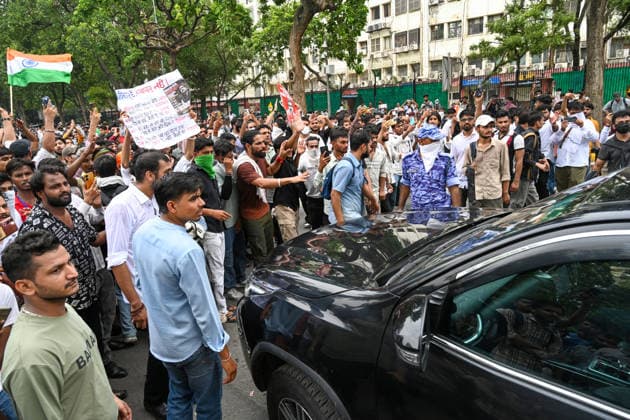 Indien, Proteste der Cockroach Janta Party CJP in Neu-Delhi