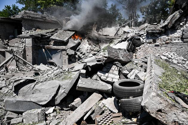 Ukraine-Krieg, Schäden durch russischen Angriff auf Saporischschja