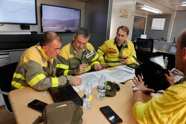 Spanien, Waldbrand bei La Mierla, Guadalajara