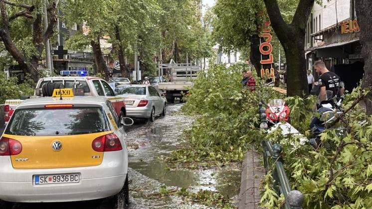 Nordmazedonien, Schäden nach Unwetter in Skopje