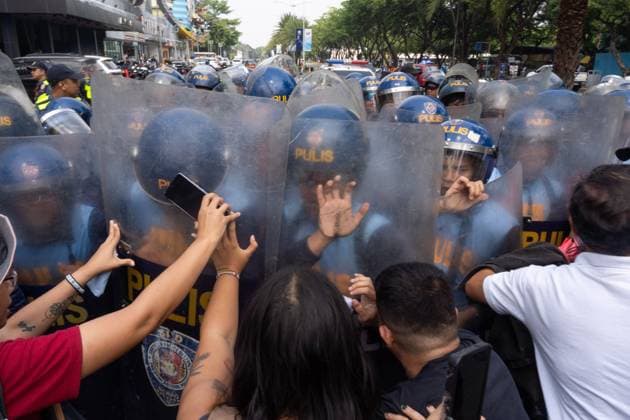 Philippinen, Proteste am Rande des ASEAN-Aussenministertreffens in Pasay City