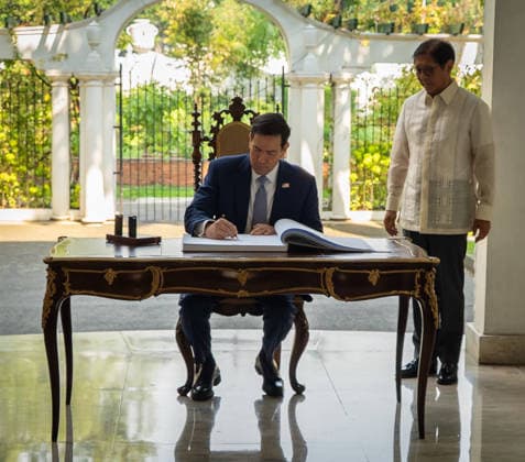 Philippinen, Ferdinand Marcos Jr. trifft Marco Rubio vor ASEAN-Terminen in Manila