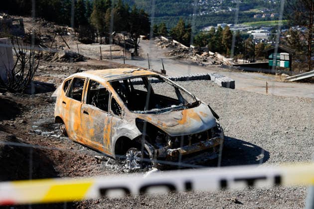 Norwegen, Großbrand in Drammen