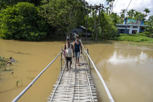 Indien, Überschwemmungen in Jorhat