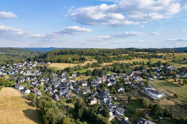 NRW, Sommer im Siegerland, Luftaufnahme
