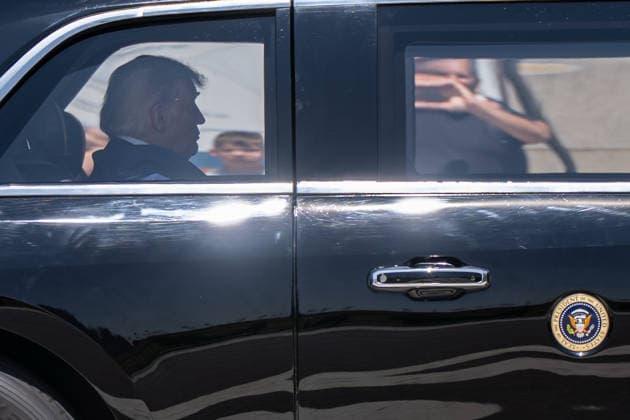 USA, Trump-Kolonne unterwegs in Washington DC