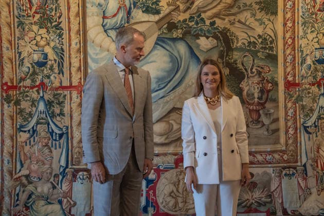 Royals, König Felipe von Spanien empfängt Marga Prohens in Palma de Mallorca