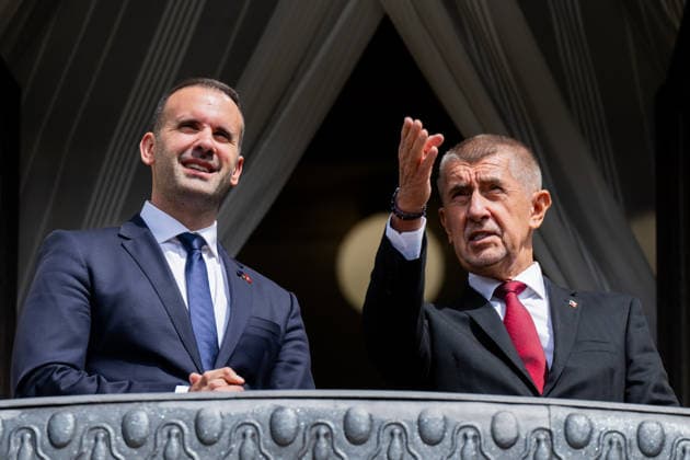 Tschechien, Andrej Babis empfängt Milojko Spajic in Prag