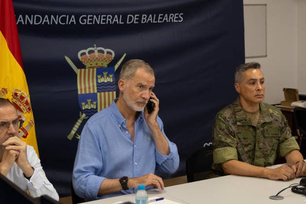 Royals, König Felipe bei Treffen für einen Notfallplan in Palma de Mallorca