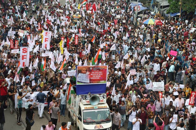 Indien, Studenten demonstrieren in Kolkata