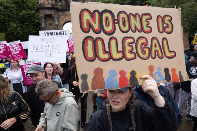 Schottland, Demonstration gegen Rassismus in Glasgow