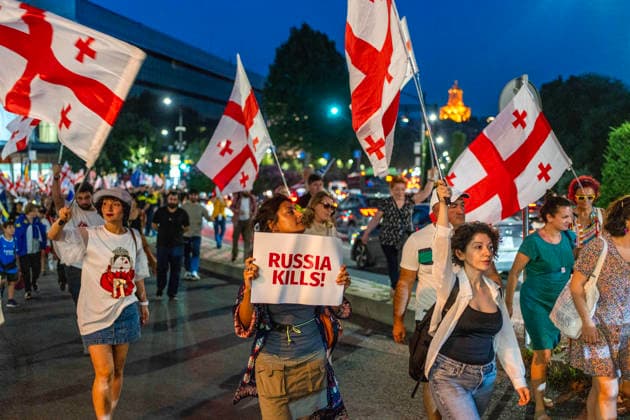 Georgien, Proteste gegen die Regierung in Tiflis