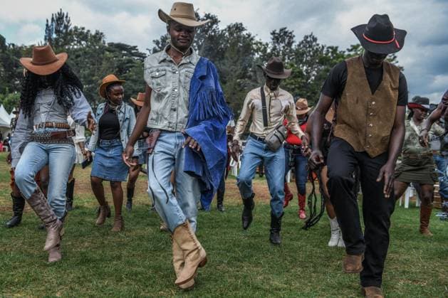 Kenia, International Cowboys and Cowgirls Day Festival auf dem Ngong Racecourse in Nairobi