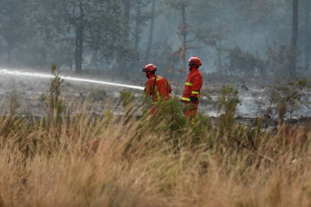Frankreich, Waldbrände im Departement Gironde