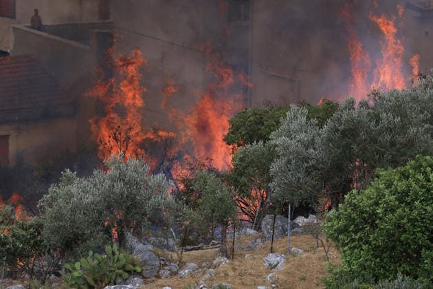 Italien, Waldbrände bei Palermo