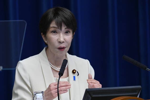 Japan, Sanae Takaichi Pressekonferenz in Tokio