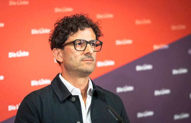 Berlin, Die Linke Pressekonferenz mit Luigi Pantisano
