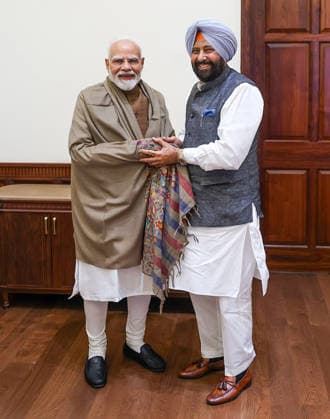 Indien, Narendra Modi trifft BJP-Vorsitzende von Punjab in Neu-Dehli