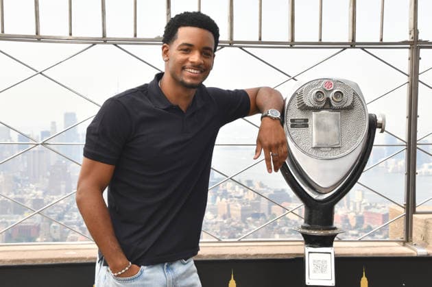 Celebrity, Michael Evans Behling und Nathaniel Logan McIntyre besuchen Empire State Building in New York