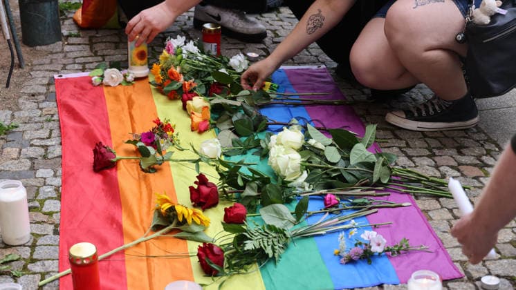 Berlin, Anschlag auf den Christopher Street Day, Mahnwache in Chemnitz