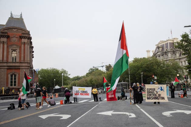 USA, Proteste gegen den Besuch von Benjamin Netanjahu in Washington