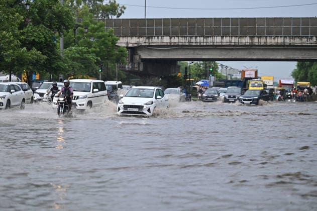 Indien, starke Regenfälle in Gurugram