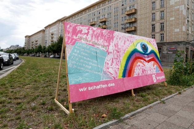 Berlin, Wahlplakat der Bergpartei zur Abgeordnetenhauswahl