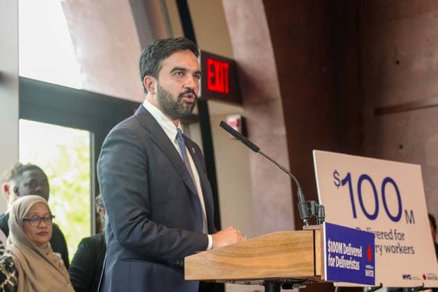 USA, Zohran Mamdani Pressekonferenz in New York