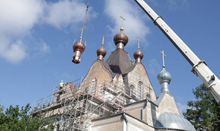Estland, Gesetz verpflichtet die Estnische Christliche Orthodoxe Kirche, ihre Beziehungen zu Moskau zu kappen, Archivbilder